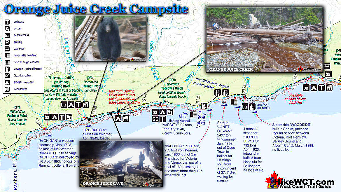 Orange Juice Creek Campsite Map v8
