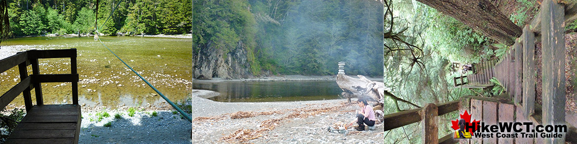 Walbran Creek Campsite on the West Coast Trail Walbran Creek Campsite on the West Coast Trail