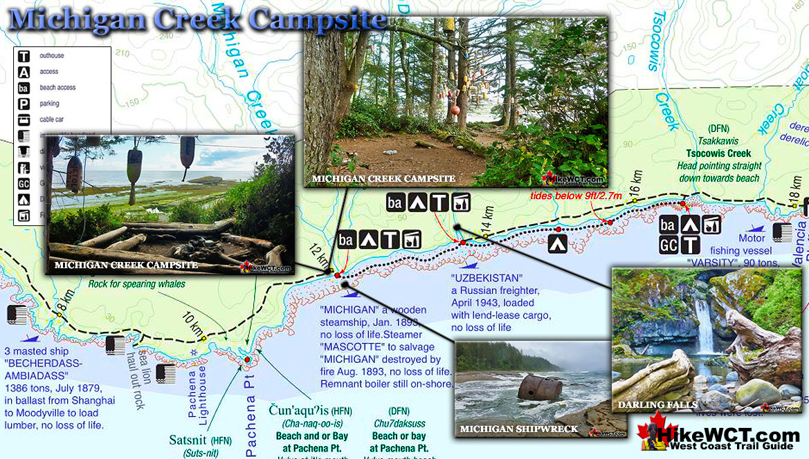Michigan Creek Campsite Map v3