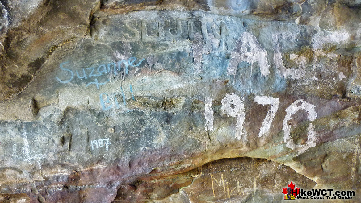 West Coast Trail Cave Graffiti