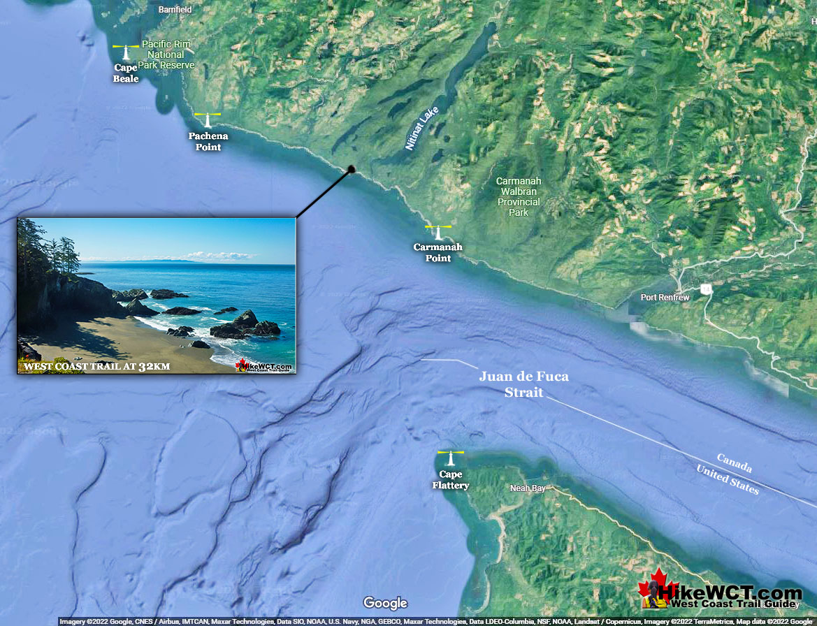 Juan De Fuca Strait Map