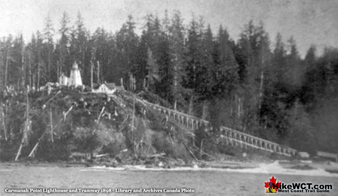 Carmanah Point Lighthouse and Tramway 1898