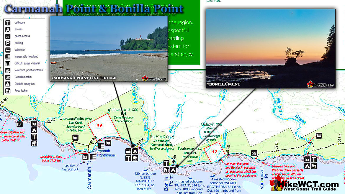 Carmanah Point and Bonilla Point Map