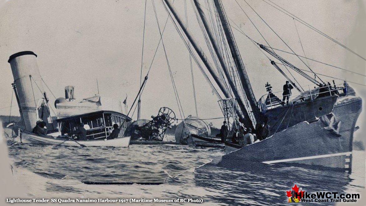Lighthouse Tender SS Quadra Shipwreck 1917
