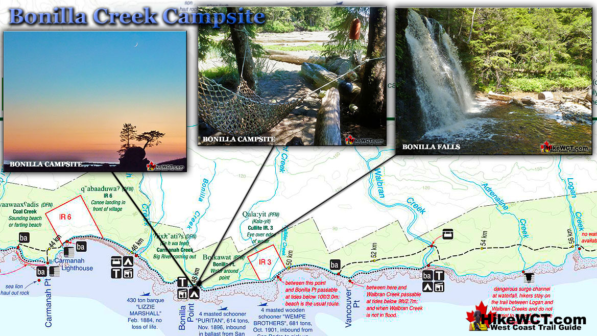 Bonilla Creek Campsite Map v10c