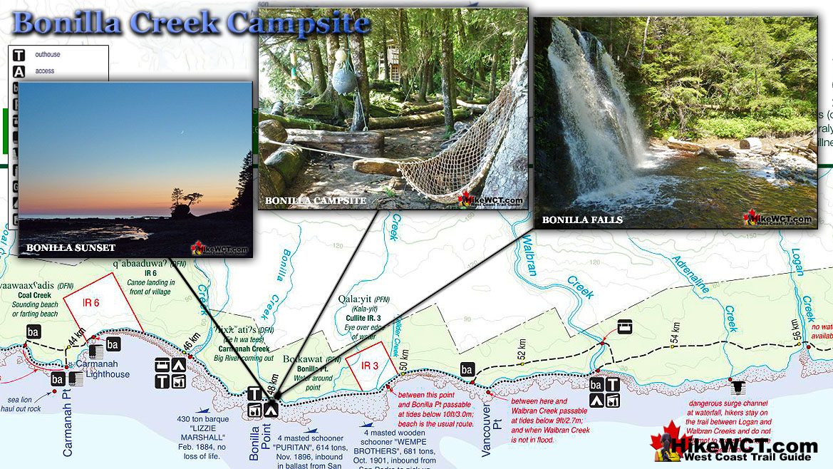 Bonilla Creek Campsite Map v7