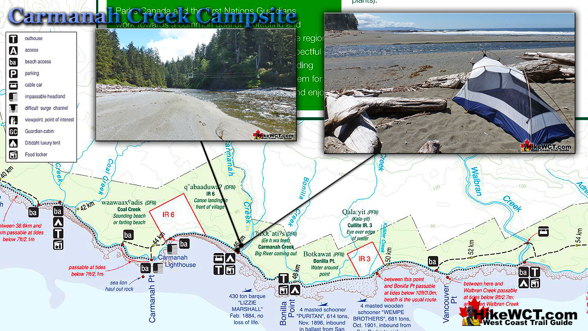 Carmanah Creek Campsite Map v7