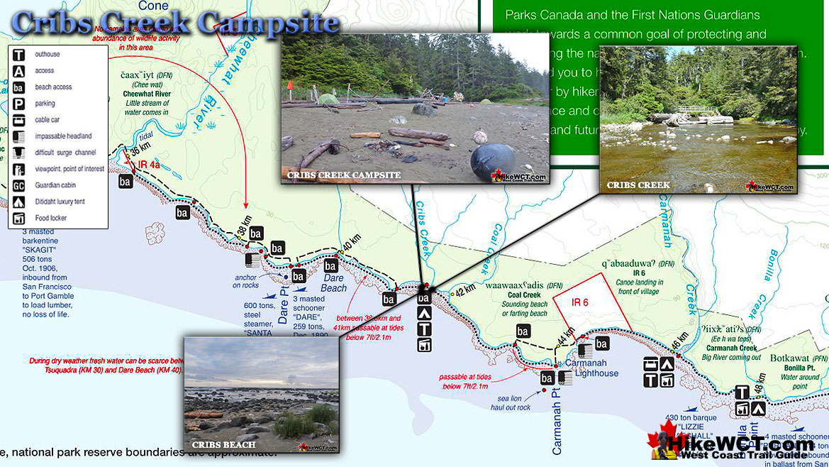 Cribs Creek Campsite Map v7