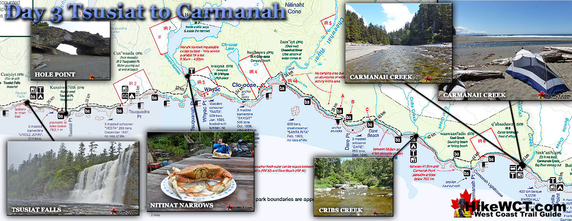 Day 3 Tsusiat to Carmanah Map v8