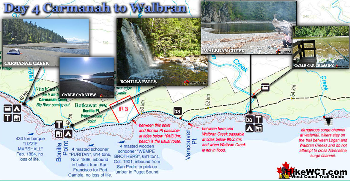 Day 4 Carmanah Creek to Walbran Map v8