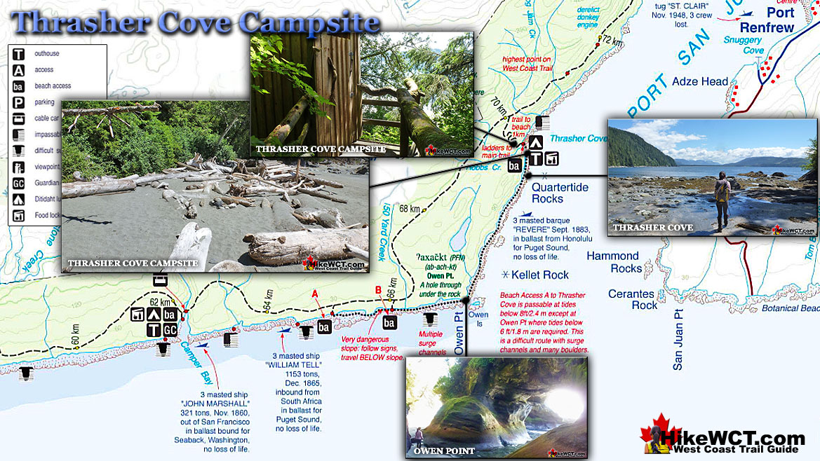 Thrasher Cove Campsite Map v7