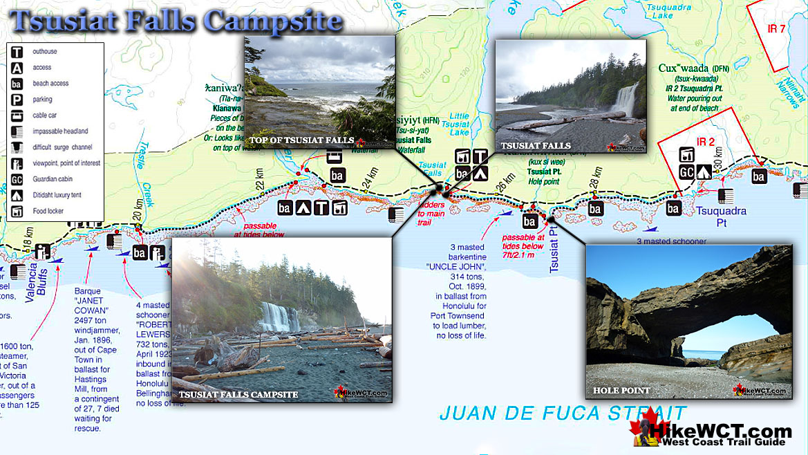 Tsusiat Falls Campsite Map v8