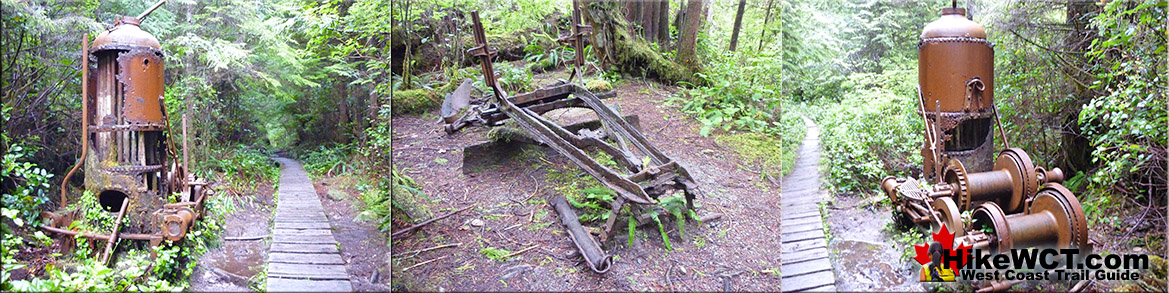 Grader and Donkey Engine on the West Coast Trail