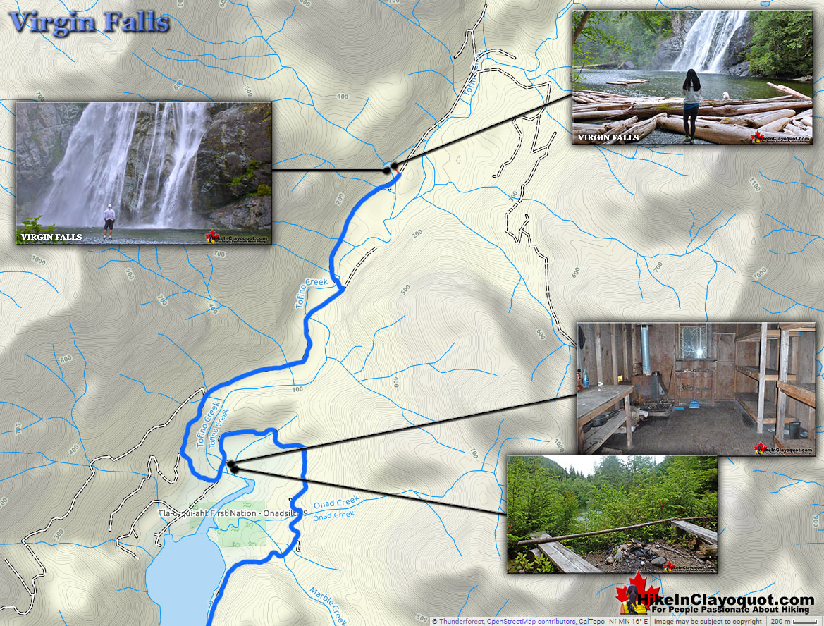 Virgin Falls Directions Map