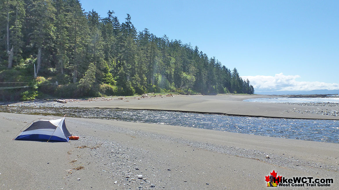 Carmanah Creek Campsite on the West Coast Trail